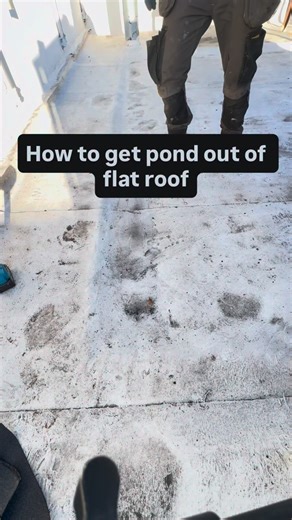 Precise Construction on Instagram: "Flat roof repair tips… easier way to remove puddles off a flat roof …."