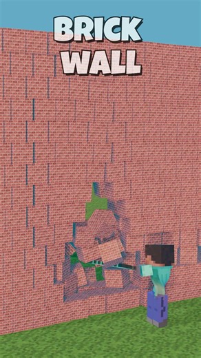 Minecraft Wall Destruction Comparison #minecraft #shorts #test