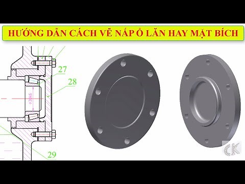 Inventor-Hướng dẫn cách vẽ nắp ổ lăn hay mặt bích.