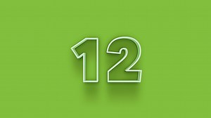 green 3d number 12 isolated on green background coupon 12 3d numbers...