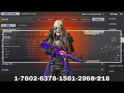 NEW UPDATE 4.3 🔥 SENSITIVITY CODE + CONTROL SETTINGS BGMI/PUBG MOBILE 