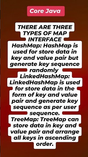 "Different Types of Map in Java: HashMap, LinkedHashMap, and TreeMap Explained"