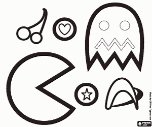 The Pac-Man video game coloring page printable game