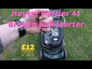 Hayter Harrier 41 Lawnmower- Broken pull cord recoil starter - £12 quick and easy fix!