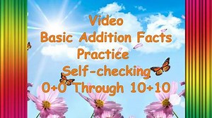 Distance Learning Addition Facts (Self-checking) video 12 Minutes (Downloadable)