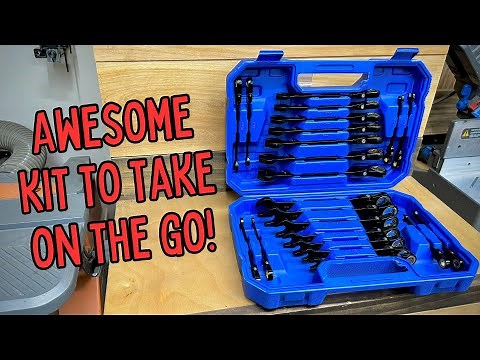 WORKPRO 22-piece Ratcheting Wrench Set Review | Flex Head | Metric & Standard | 5% Swing Arc!