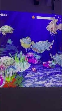 きみのぬりえが泳ぎ出す！ぬりえ水族館 #interactive #unity