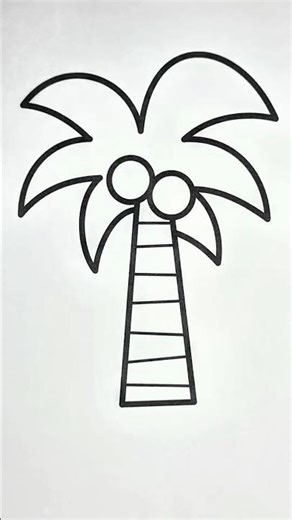 Shimmering Palm Tree 🌴✨ | Glitter Coloring Page #glitter#colorfulcreativekids #color