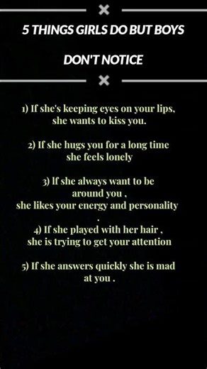 5 Things girls do but boys don't notice