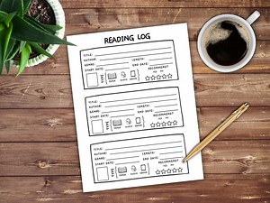 Reading Log Printable Journal Planner Book Tracker Reader Log Book Club Journal Books I've Read Bookshelf Year in Books Instant Download - Etsy