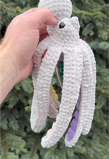 Rainbow Mini Anchor Octopus Crochet Tutorial