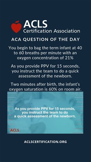 ACA Question of the Day | Neonatal Resuscitation Megacode 1 Challenge #3 #megacode #acls #shorts