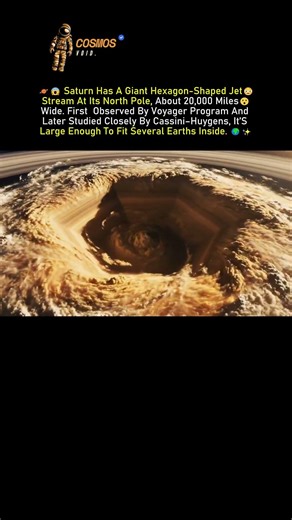 😱This is Saturn’s Mysterious Hexagon Storm😳🌌 #spaceshorts #usa