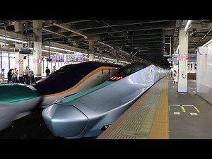 次世代新幹線試験車両E956形ALFA X停車中につばさE8系＋やまびこE5系の入線・大宮駅・2025/9/30