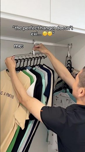 The game-changing hanger to keep your closet perfectly organized 😊 #organizedliving #closetvibes