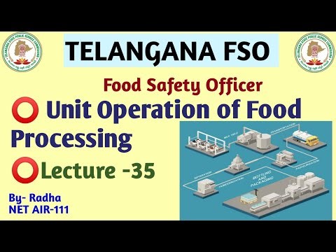 Unit Operation of Food Processing|L-35|Telangana FSO | TSPSC Lecture Series | Food Processing