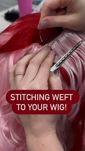 I wanted to show everyone how I stitch weft to my wigs to add a pop of color! While I recommend doing the lock stitch because it will be tighter and more secure, I’ve seen that it can be a bit challenging for beginners so you can try out a simpler stitch like a whip stitch. No matter which stitch you choose, I highly recommend knotting your thread throughout your stitching so it doesn’t come unraveled as you’re styling. When it comes to teaching, I always emphasize there are a dozen ways to do s