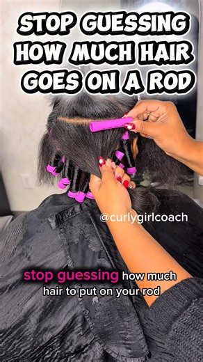 Jaime Wright | Curly Hair Educator on Instagram: "If your rod set isn’t curling evenly, check your section size. The part should match the rod — length AND width. Turn the rod longways to measure the length, then upright to measure the width. Perfect sections = perfect curls. #CurlyGirlCoach #RodSetTips #NaturalHairCare #HealthyHair"