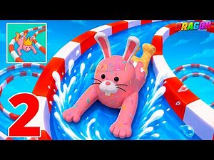 🌊 Aquapark.io - Gameplay Walkthrough Part 2 - Crazy Water Slide Wins! (iOS, Android)