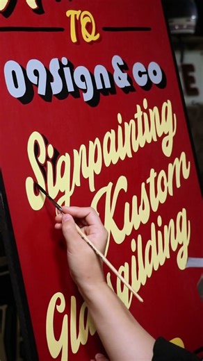 给小店写立牌 写爽了 画笔：doubletap 颜料：1shot 底材：海洋板 #复古招牌