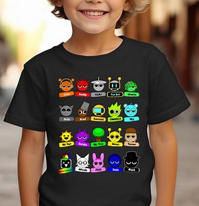 Sprunki Game Shirt, Sprunki Fan Tee, Sprunki Shirt for Boy, Roblox Cool Game Tee, Sprunki Fan Merch, Sprunki Owakcx Tshirt, Kids Popular Tee - Etsy