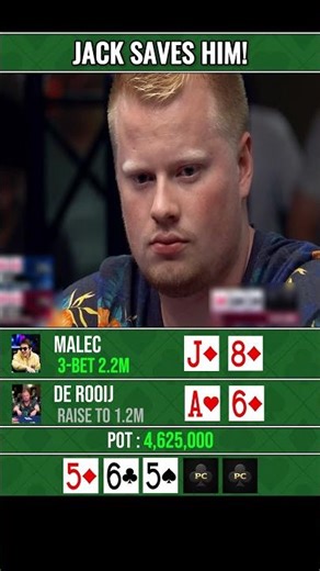Jack Saves Him! #poker #pokerstrategy #pokerstars #shorts