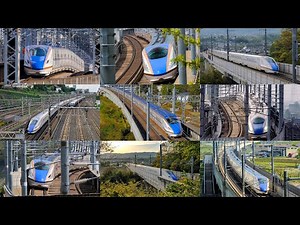 [4K] 北陸新幹線 E7系 W7系電車 走行映像集 Series E7,W7,Hokuriku Shinkansen-bullet train in JAPAN