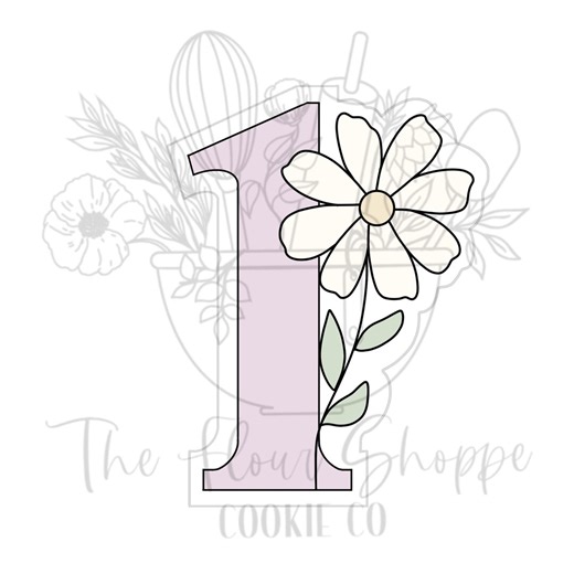 Number One With Daisy Birthday Cookie Cutter - Etsy