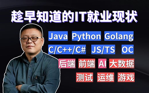 趁早知道的计算机软件各方向就业现状，2025年入坑的程序员一定要注意！Java/Python/Golang/C/C  /后端/AI/大数据/前端/运维/测试