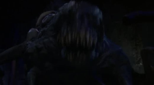 Greg Nicotero and Howard Berger are behind some of the most legendary creature effects in horror, so seeing their work pop up in kid friendly scares is always a welcomed treat. This scene in The Haunting Hour: Don’t Think About It when the monster’s head splits into two is when I knew they were cooking!! | Horror4Kids