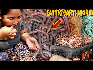 Primitive technology earthworm| Cooking and eating worms