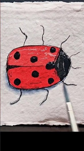 Paint a Cute Ladybug in Watercolor 🐞 Easy for All Skill Levels