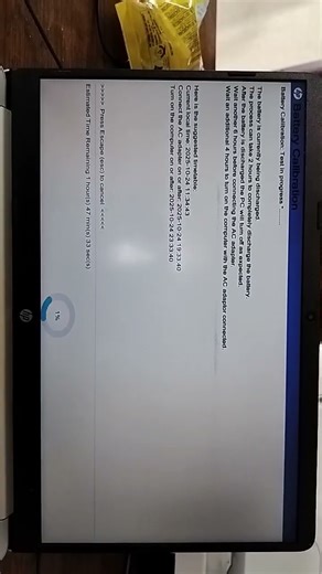 My HP Laptop Battery Calibration Process on 24Oct25