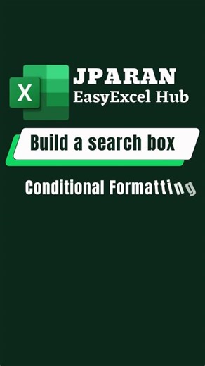 Build this amazing search box using conditional formatting #exceltutorial #exceltips #spreadsheets #msexcel