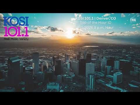 KOSI 101.1 FM - Top of the Hour ID - 6/1/2026 8PM