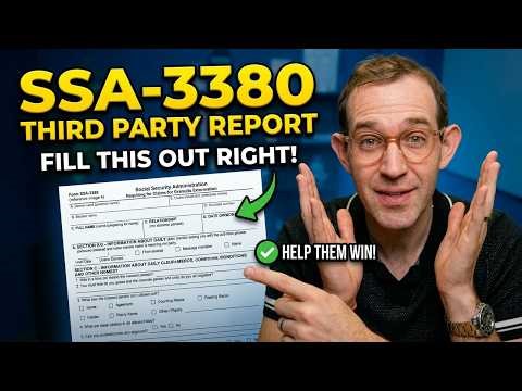 Social Security Disability SSA-3380 Third Party Report Breakdown