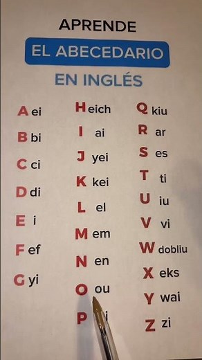 Aprende abecedario en inglés #parati #ingles #cursoonline #pronunciaemingles #inglesonline #aprende