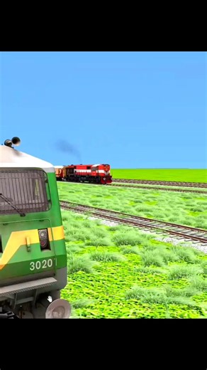 Parallel crossing of four trains back to back with diamond crossing #loco #railroad #train