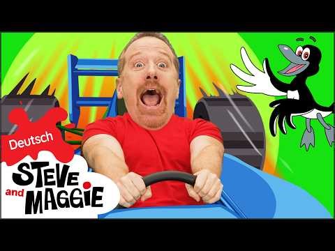 Potty training story for children + Magic toy car by Steve and Maggie (German)