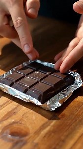 Dark Chocolate Block Unwrap, Snap & Melt ASMR | Hands Only