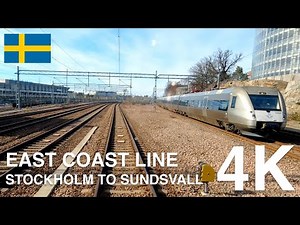 4K CABVIEW: East Coast Line (Stockholm to Sundsvall)