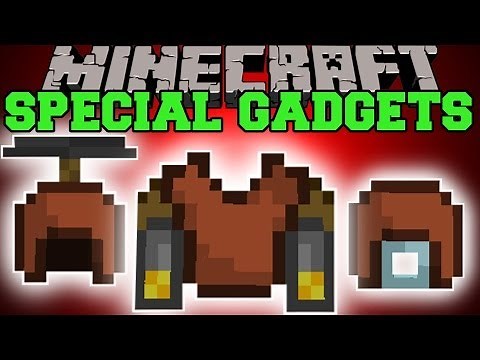 Minecraft: SPECIAL GADGETS (JETPACK, HELICOPTER HAT, GLIDER, & MORE!) Mod Showcase