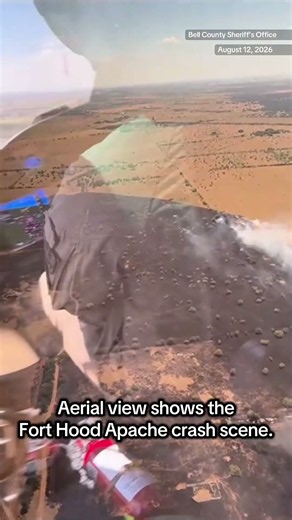 Aerial video shows aftermath of deadly Fort Hood Apache crash