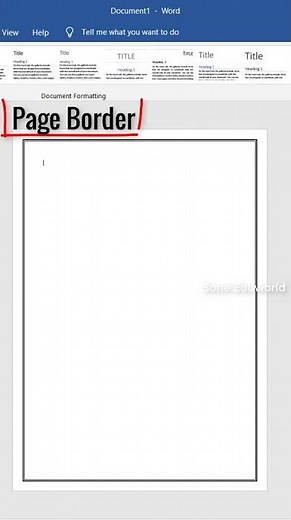 how to remove page border in ms word