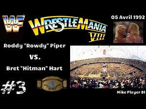 WWF WRESTLEMANIA 8 [Roddy "Rowdy" Piper Vs. Bret "Hitman" Hart] #3