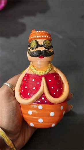 Waste Plastic Bottle to Rajasthani Doll Transformation #shorts #doll #clayart #craftideas #viral