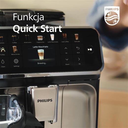 Nie masz czasu na przerwę? Nie martw się, Philips LatteGo Cię wyręczy! Wystarczy jedno kliknięcie i możesz cieszyć się swoją ulubioną kawą. | Philips Home Living