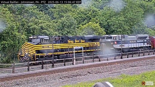 Check it out! Two Norfolk Southern Heritage Units were the motive power for today's OCS train, which was recorded from our live train cameras at Johnstown, PA. Become a Virtual Railfan member to watch these cameras live. Click here to join now for just $4.99 monthly: https://virtualrailfan.com/memberships/ | Virtual Railfan