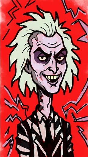Crazy striped ghost #drawing #digitalart #cartoondrawing #ghost#creepyart #characterdesign#artshorts