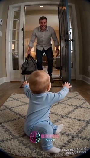 CCTV Caught Baby Boy Looking at the Camera… Then Dad Opened the Door Behind Him 😭❤️